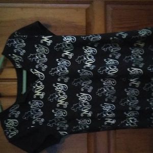 Disneyland Resort Brown and Gold T-Shirt with "Mickey" Girls Size L